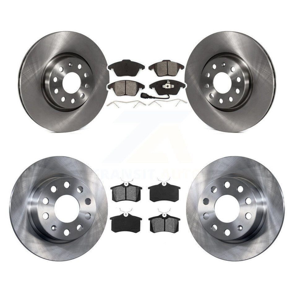 Front Rear Disc Brake Rotors And Semi-Metallic Pads Kit For Volkswagen Jetta Beetle K8S-101280