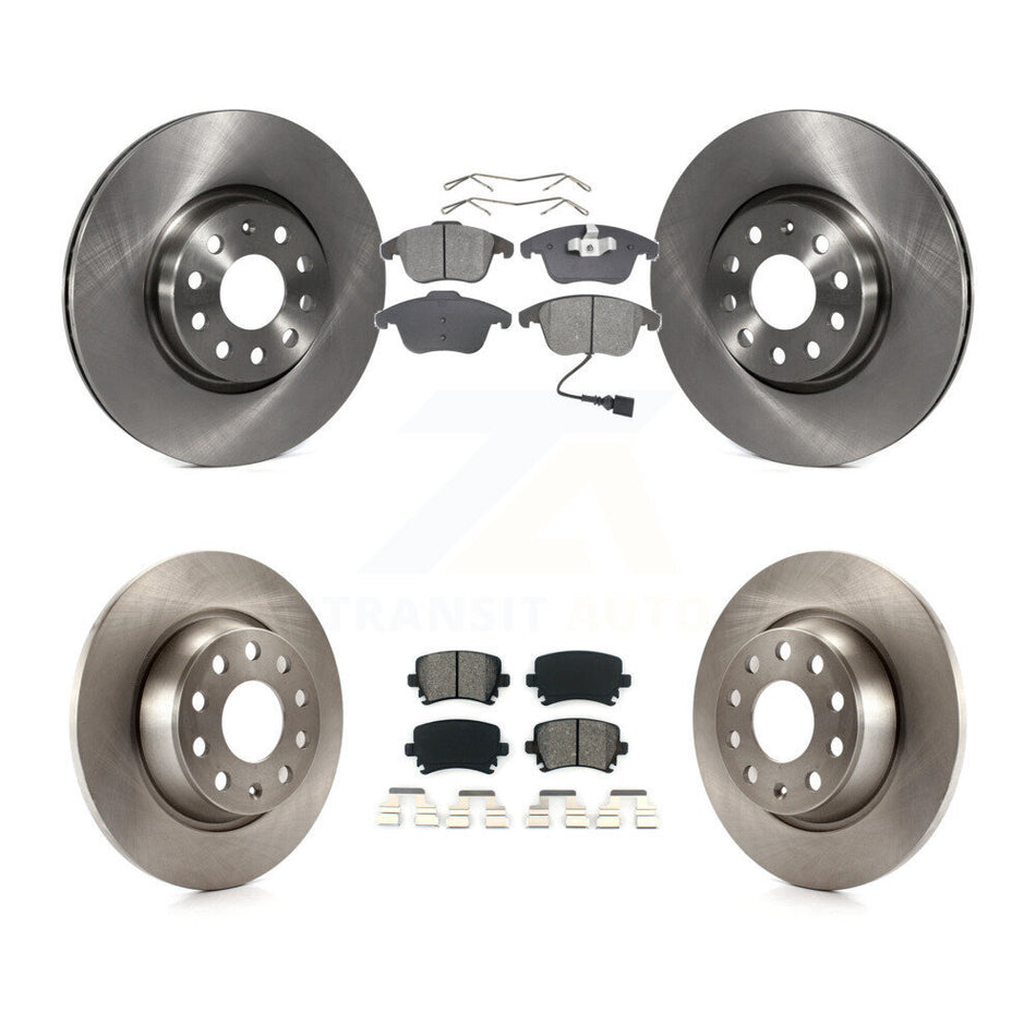 Front Rear Disc Brake Rotors And Semi-Metallic Pads Kit For Volkswagen Tiguan Audi Q3 Limited Quattro K8S-101281