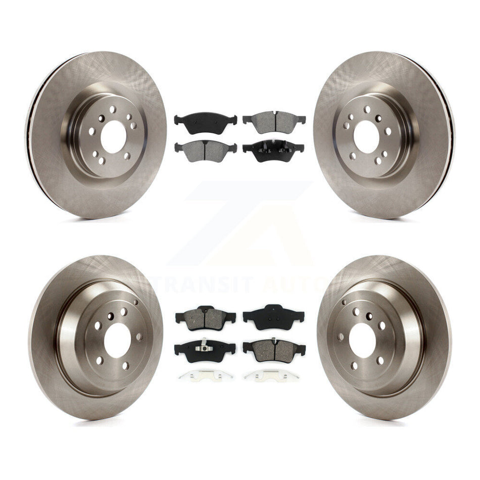 Front Rear Disc Brake Rotors And Semi-Metallic Pads Kit For 2007-2009 Mercedes-Benz ML320 With 350mm Diameter Rotor K8S-101291