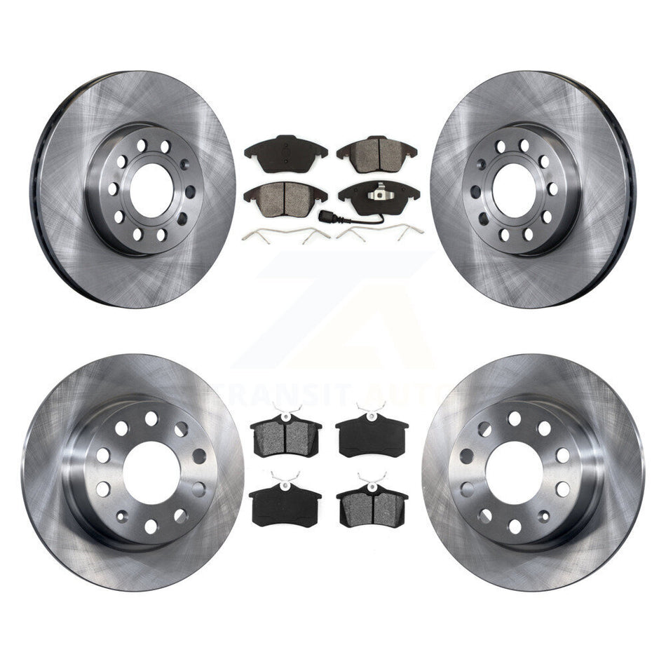 Front Rear Disc Brake Rotors And Semi-Metallic Pads Kit For Volkswagen Jetta Beetle K8S-101301