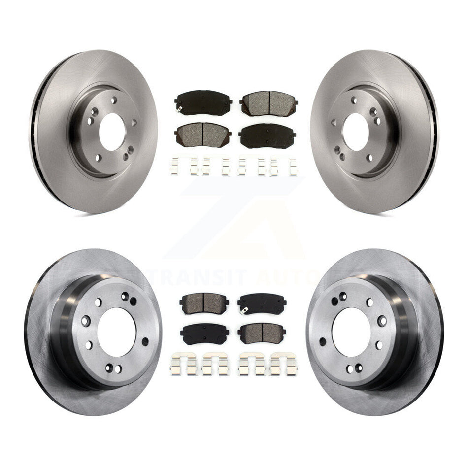 Front Rear Disc Brake Rotors And Semi-Metallic Pads Kit For Kia Sportage Hyundai Tucson K8S-101303