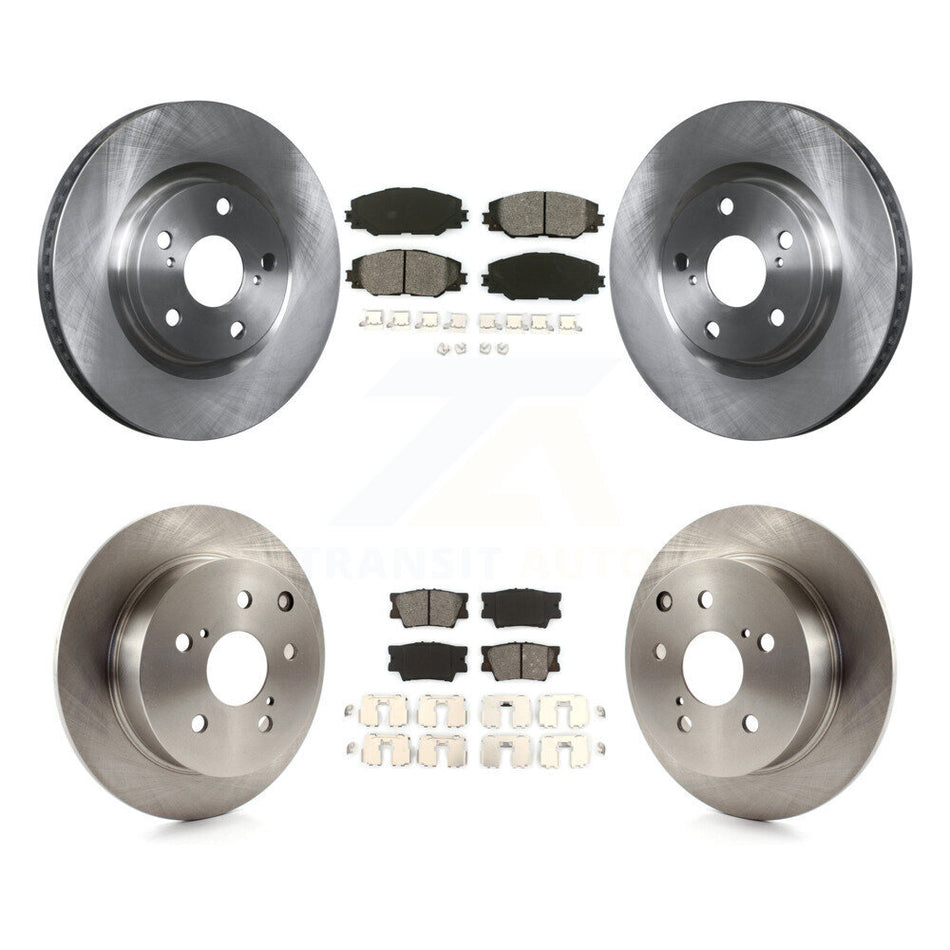 Front Rear Disc Brake Rotors And Semi-Metallic Pads Kit For Toyota Matrix Pontiac Vibe K8S-101315