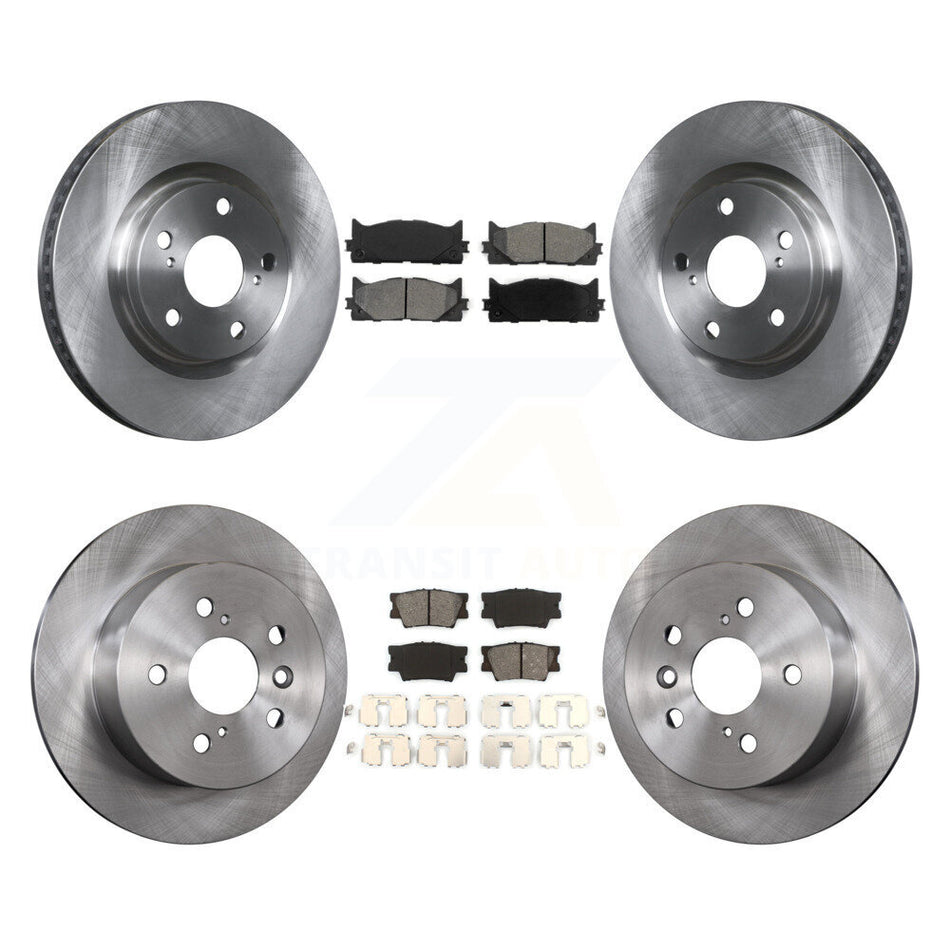 Front Rear Disc Brake Rotors And Semi-Metallic Pads Kit For Toyota Camry Lexus ES350 Avalon ES300h K8S-101322