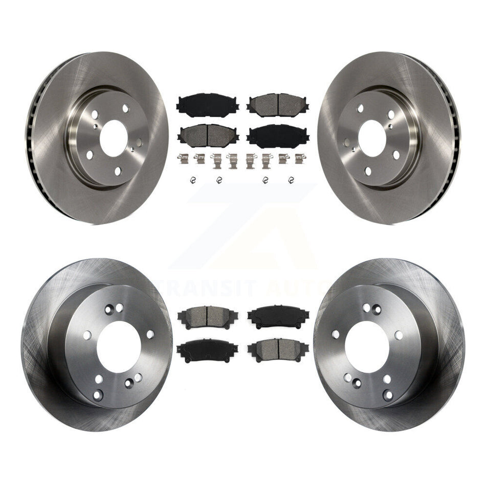 Front Rear Disc Brake Rotors And Semi-Metallic Pads Kit For 2014-2015 Lexus IS250 Base with RWD With F Sport Package K8S-101335