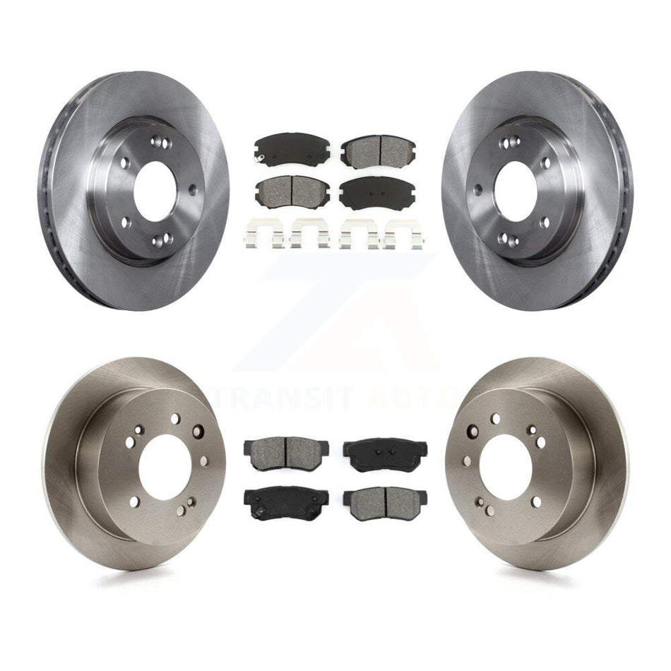 Front Rear Disc Brake Rotors And Semi-Metallic Pads Kit For Hyundai Elantra K8S-101337