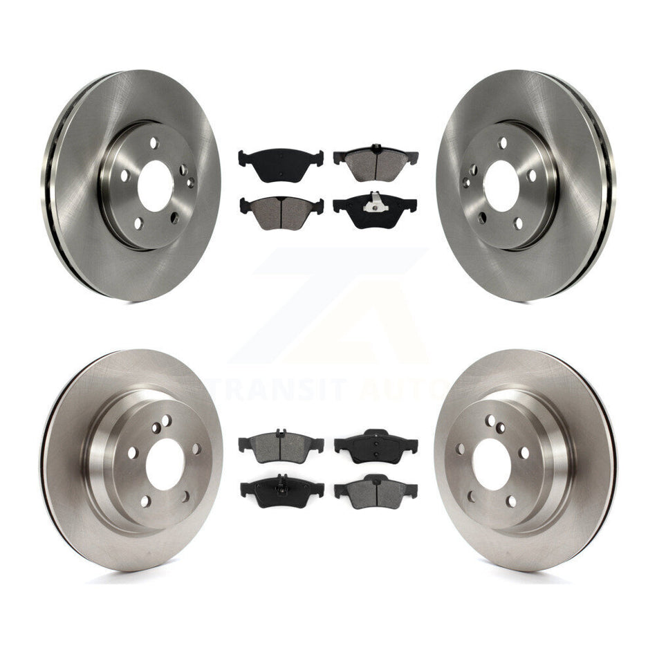 Front Rear Disc Brake Rotors And Semi-Metallic Pads Kit For Mercedes-Benz E350 E320 AWD K8S-101340