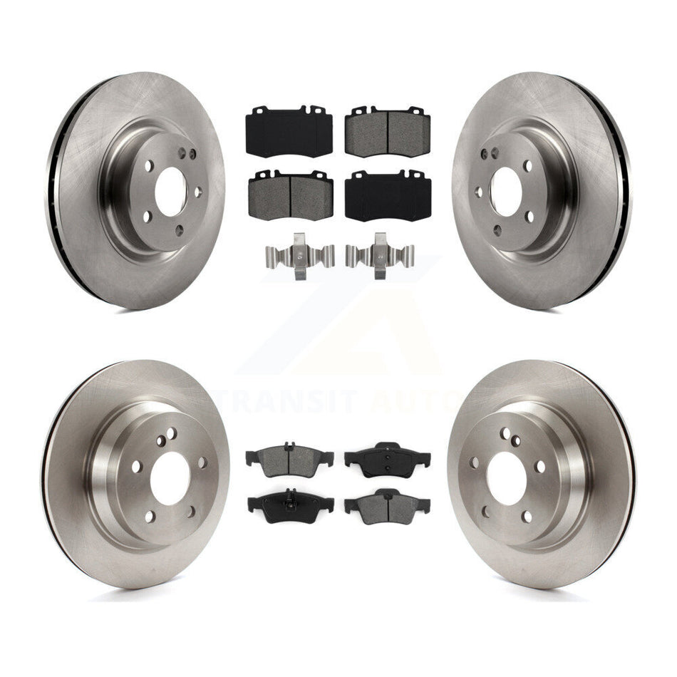 Front Rear Disc Brake Rotors And Semi-Metallic Pads Kit For Mercedes-Benz CLS550 CLS500 E550 K8S-101353