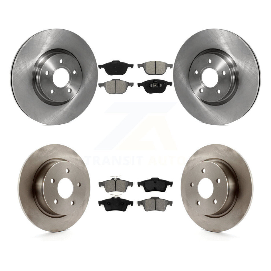 Front Rear Disc Brake Rotors And Semi-Metallic Pads Kit For 2014 Ford Connect 104.8" wheel base K8S-101354