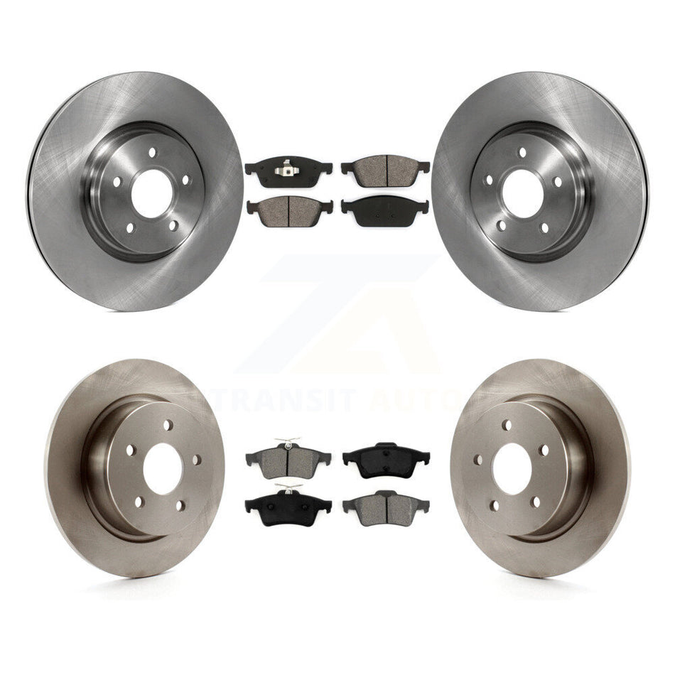 Front Rear Disc Brake Rotors And Semi-Metallic Pads Kit For Ford Escape Connect K8S-101355