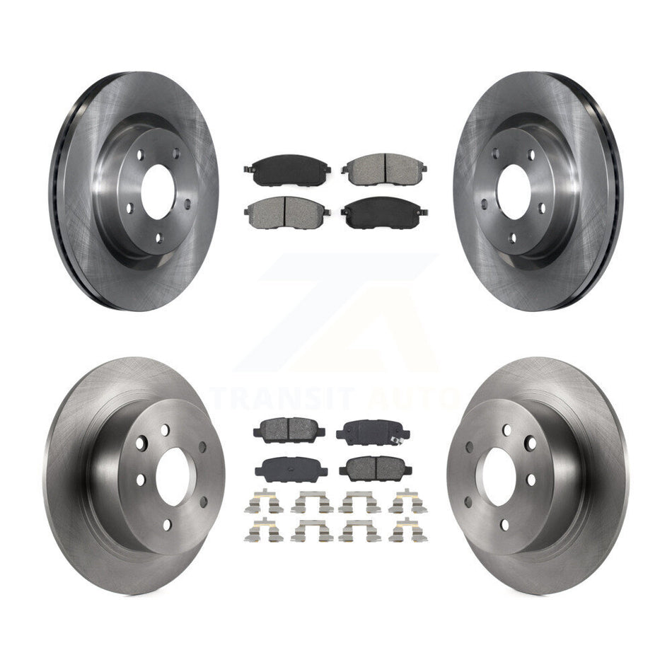 Front Rear Disc Brake Rotors And Semi-Metallic Pads Kit For Nissan Altima K8S-101358