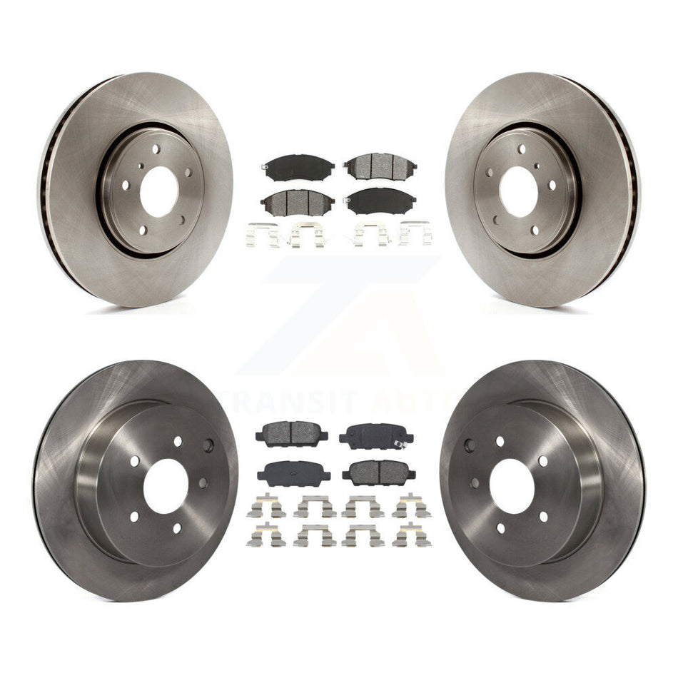 Front Rear Disc Brake Rotors And Semi-Metallic Pads Kit For Infiniti FX35 FX37 QX70 FX45 INFINITI K8S-101362