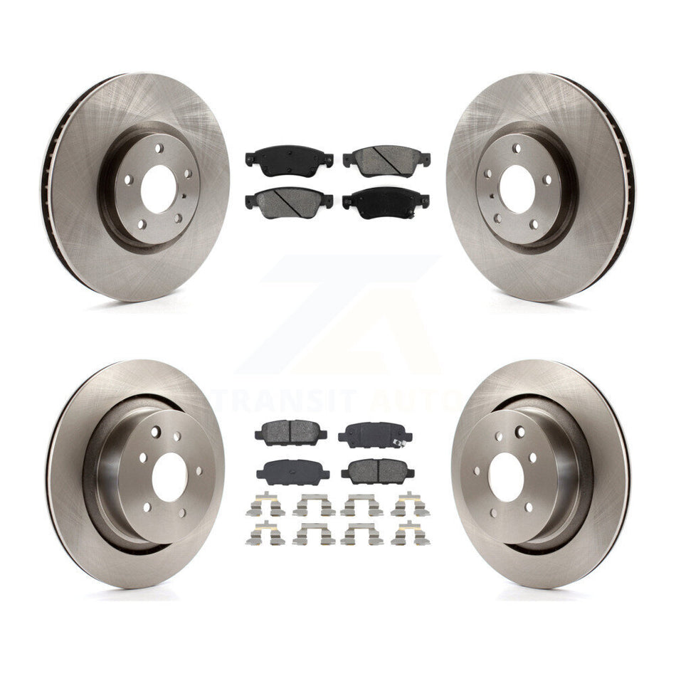 Front Rear Disc Brake Rotors And Semi-Metallic Pads Kit For Infiniti G37 G35 Q60 INFINITI K8S-101363