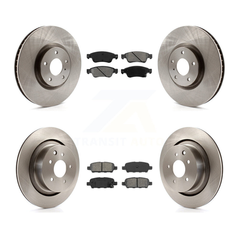 Front Rear Disc Brake Rotors And Semi-Metallic Pads Kit For Infiniti G37 G35 Q60 INFINITI K8S-101363