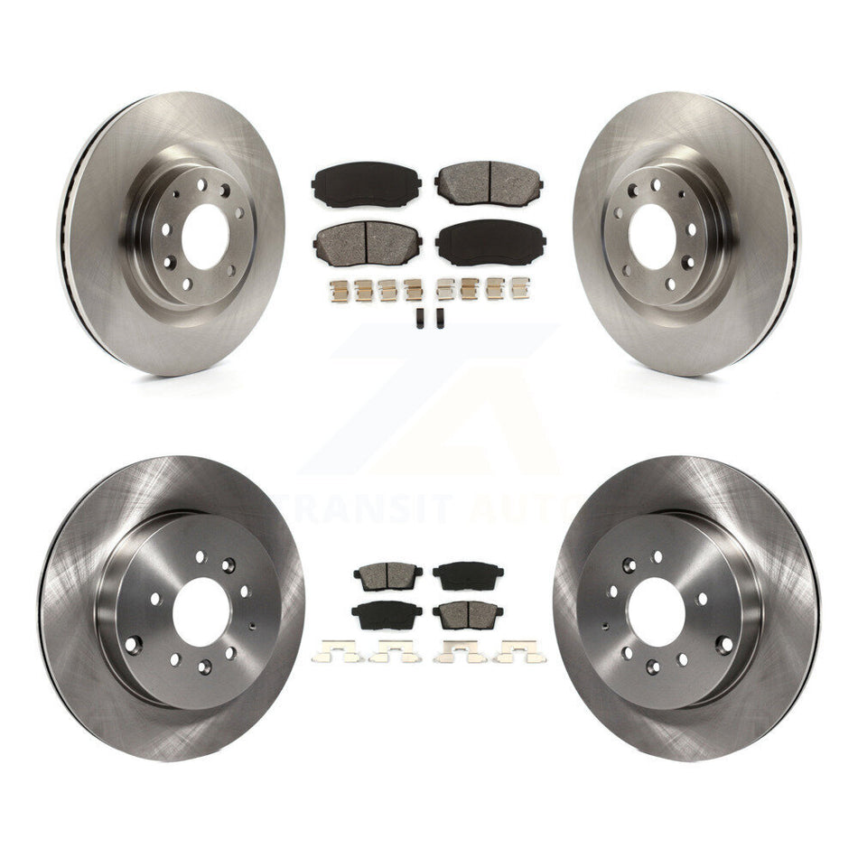 Front Rear Disc Brake Rotors And Semi-Metallic Pads Kit For 2007-2015 Mazda CX-9 K8S-101365