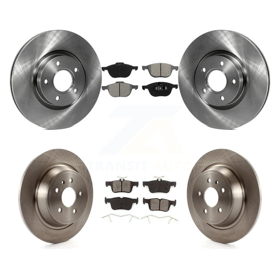 Front Rear Disc Brake Rotors And Semi-Metallic Pads Kit For Ford Escape K8S-101375
