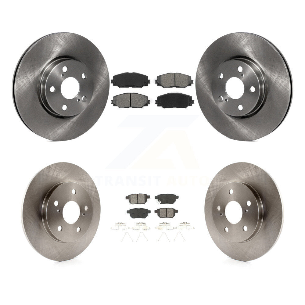 Front Rear Disc Brake Rotors And Semi-Metallic Pads Kit For Toyota Matrix K8S-101385
