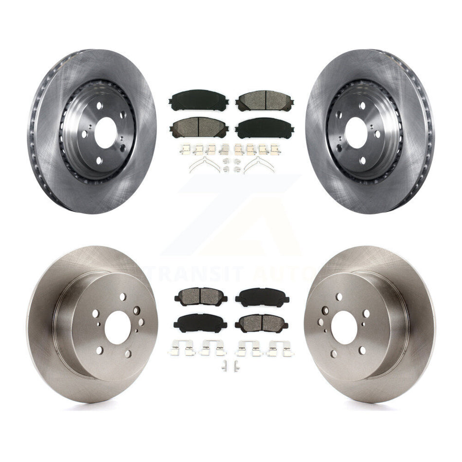 Front Rear Disc Brake Rotors And Semi-Metallic Pads Kit For 2008-2013 Toyota Highlander K8S-101389