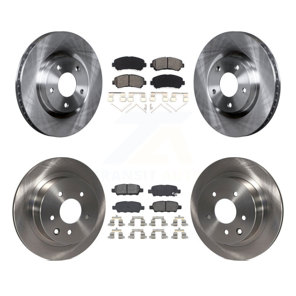 Front Rear Disc Brake Rotors And Semi-Metallic Pads Kit For Nissan Rogue Select K8S-101392