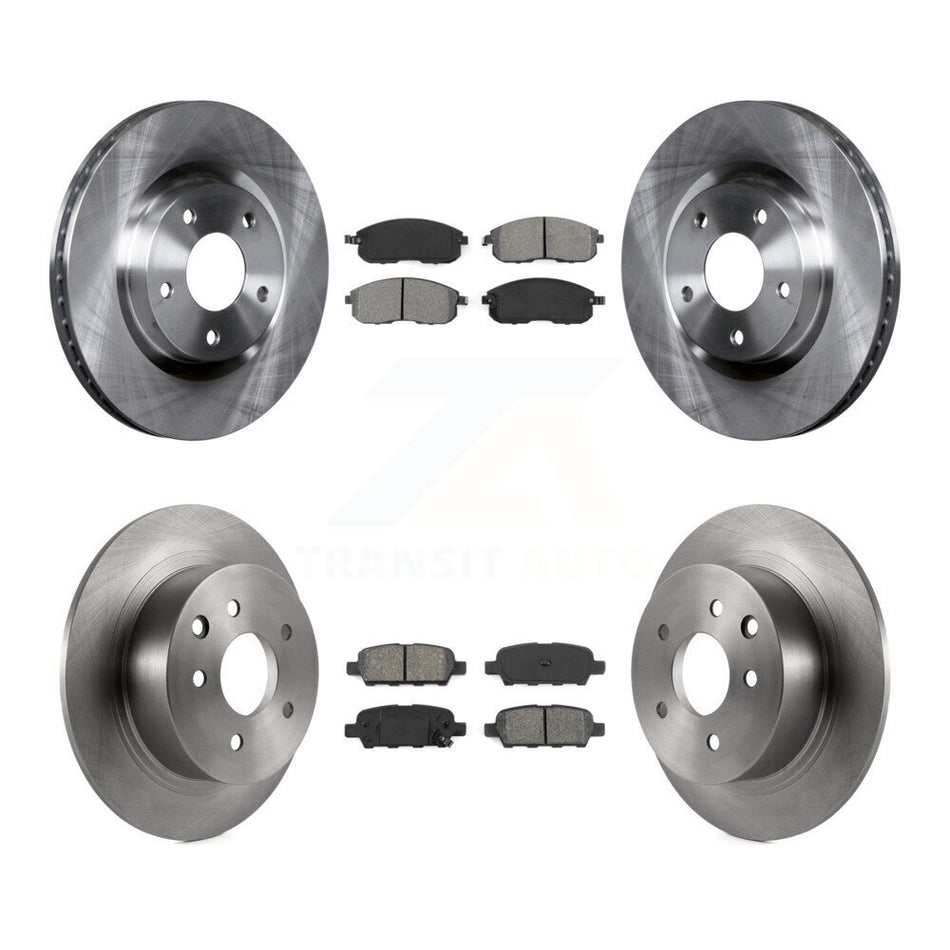 Front Rear Disc Brake Rotors And Semi-Metallic Pads Kit For 2007-2012 Nissan Sentra SE-R K8S-101393