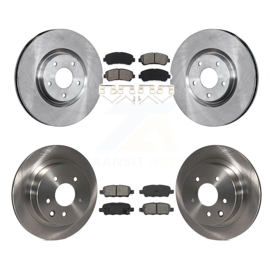 Front Rear Disc Brake Rotors And Semi-Metallic Pads Kit For 2014-2017 Nissan Juke Nismo RS K8S-101395