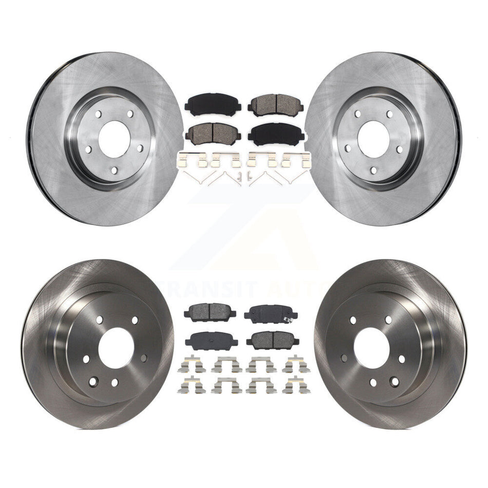 Front Rear Disc Brake Rotors And Semi-Metallic Pads Kit For 2014-2017 Nissan Juke Nismo RS K8S-101395