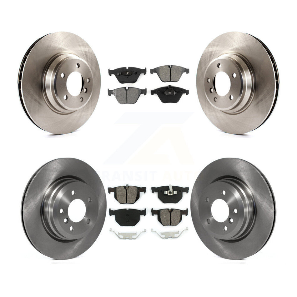 Front Rear Disc Brake Rotors And Semi-Metallic Pads Kit For BMW 335i xDrive X1 335d 335xi 335is K8S-101399