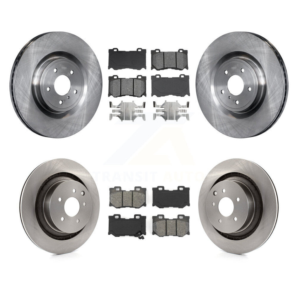 Front Rear Disc Brake Rotors And Semi-Metallic Pads Kit For INFINITI G37 Nissan 370Z Q60 Z K8S-101406