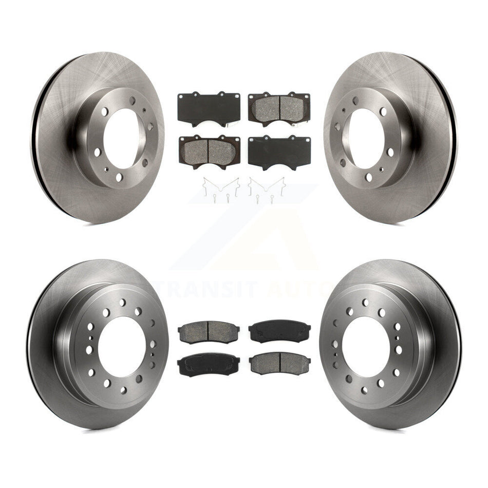 Front Rear Disc Brake Rotors And Semi-Metallic Pads Kit For Toyota 4Runner FJ Cruiser K8S-101411
