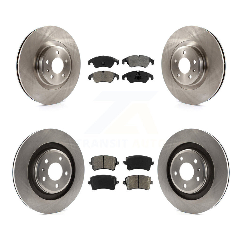 Front Rear Disc Brake Rotors And Semi-Metallic Pads Kit For Audi S5 K8S-101415