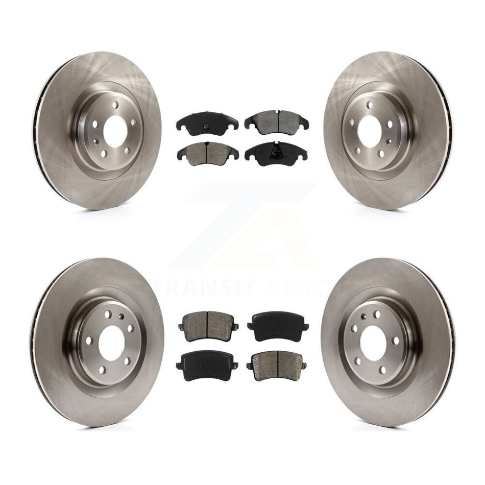 Front Rear Disc Brake Rotors And Semi-Metallic Pads Kit For Audi Q5 S5 K8S-101416