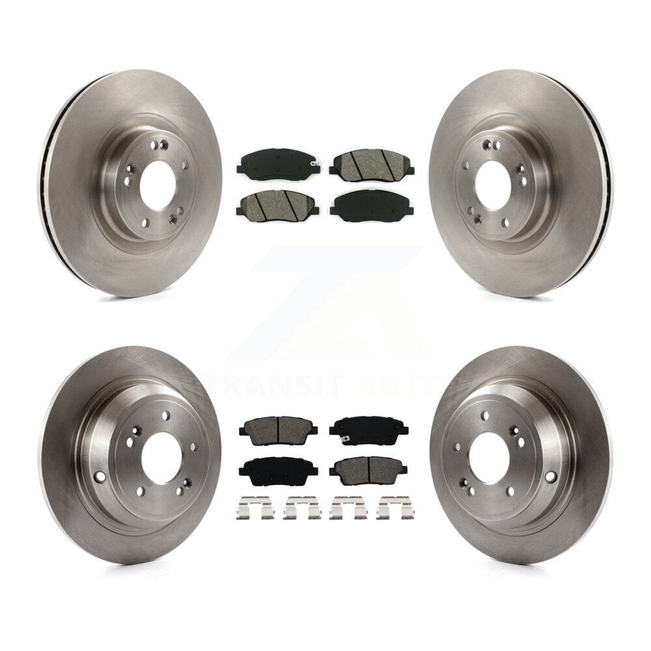Front Rear Disc Brake Rotors And Semi-Metallic Pads Kit For 2012 Hyundai Genesis 3.8L K8S-101422