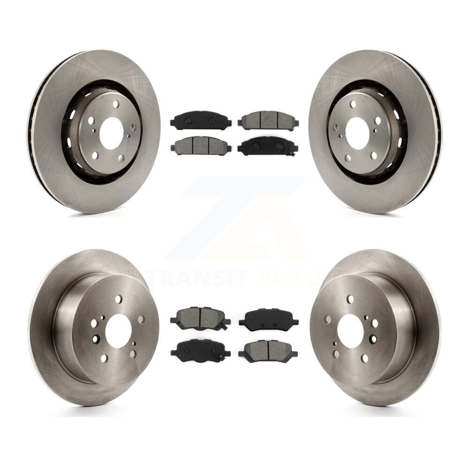 Front Rear Disc Brake Rotors And Semi-Metallic Pads Kit For 2009-2016 Toyota Venza K8S-101428