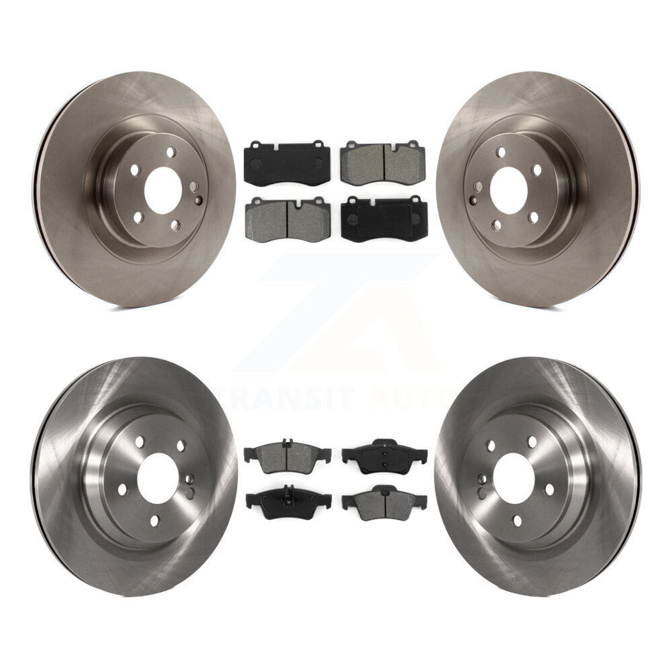 Front Rear Disc Brake Rotors And Semi-Metallic Pads Kit For Mercedes-Benz S550 SL550 S600 CL550 S400 S350 CL600 S450 K8S-101432