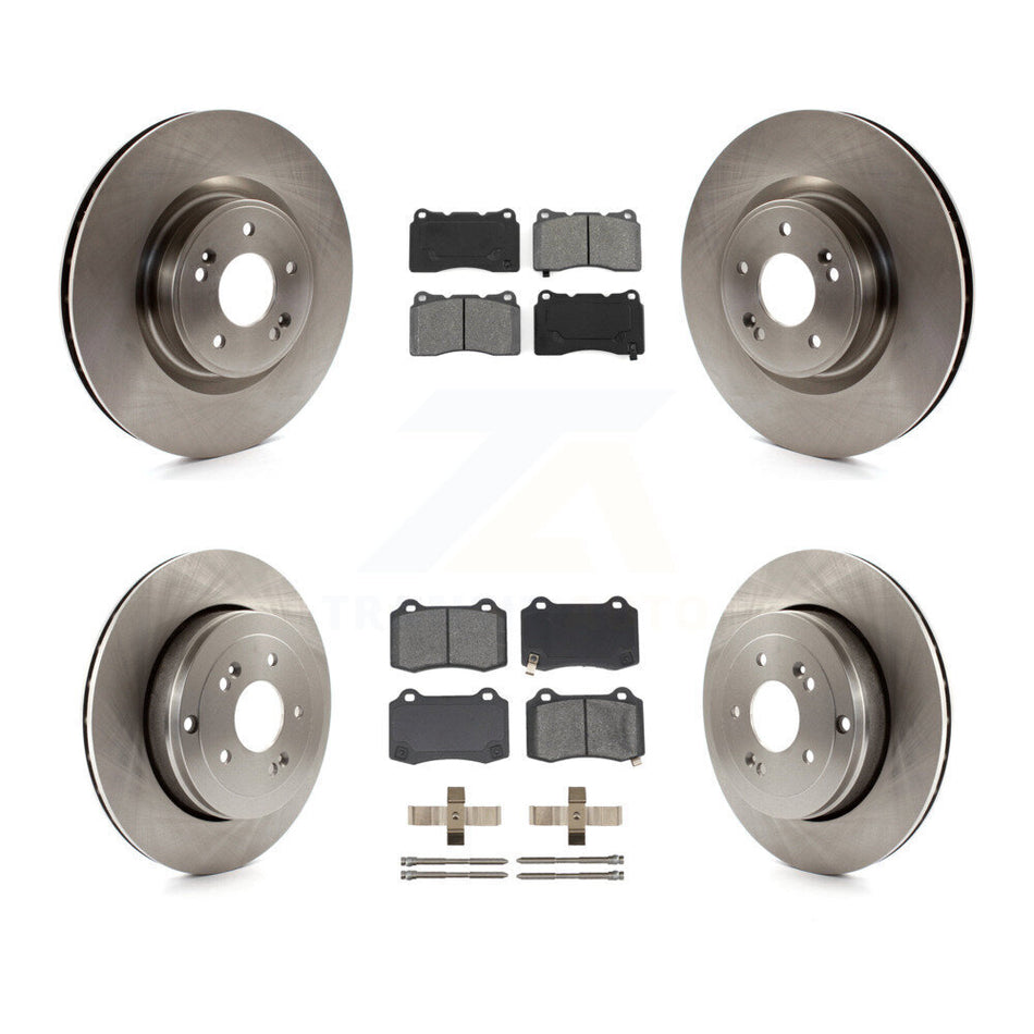 Front Rear Disc Brake Rotors And Semi-Metallic Pads Kit For Hyundai Genesis Coupe K8S-101438