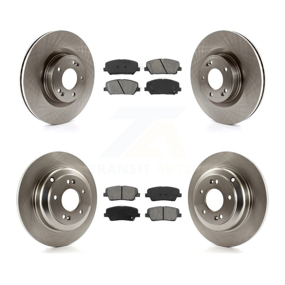 Front Rear Disc Brake Rotors And Semi-Metallic Pads Kit For Hyundai Genesis Coupe K8S-101439