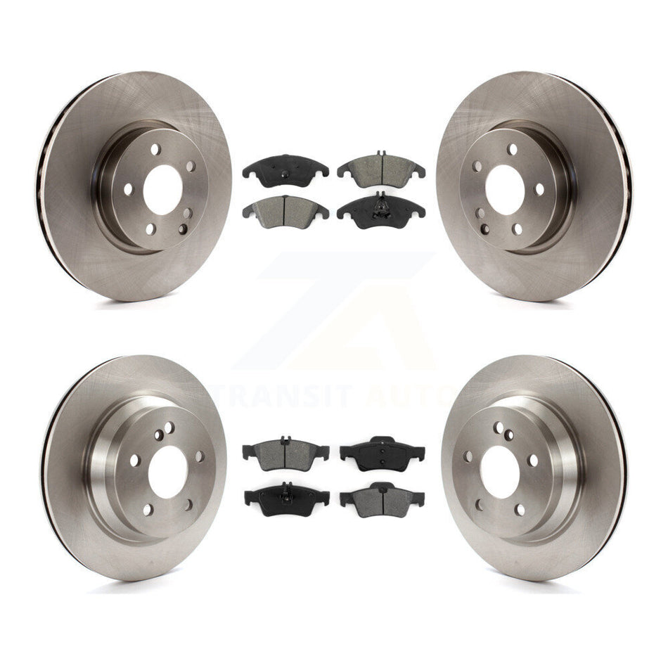 Front Rear Disc Brake Rotors And Semi-Metallic Pads Kit For Mercedes-Benz E350 E400 With 322mm Diameter Rotor K8S-101447