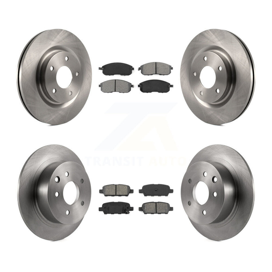 Front Rear Disc Brake Rotors And Semi-Metallic Pads Kit For Nissan Sentra Juke K8S-101452