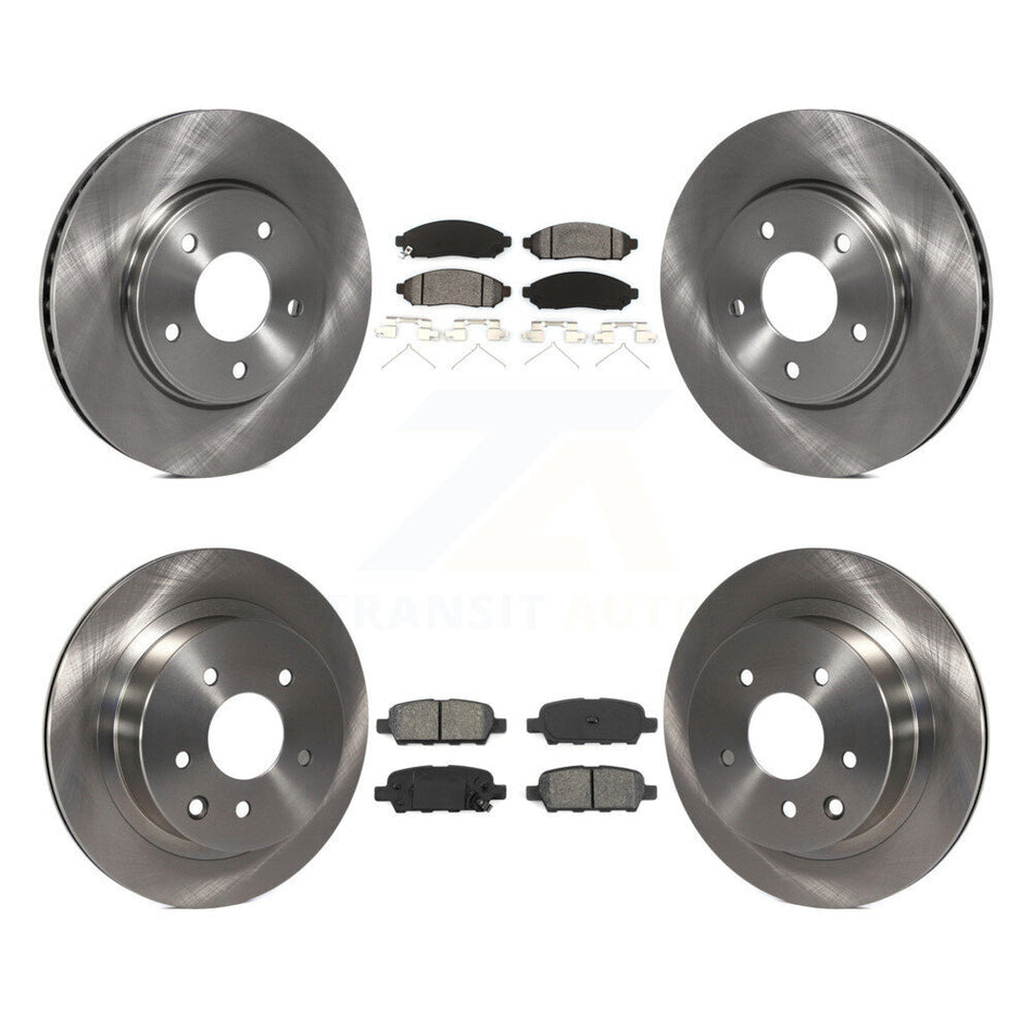 Front Rear Disc Brake Rotors And Semi-Metallic Pads Kit For Nissan LEAF K8S-101453