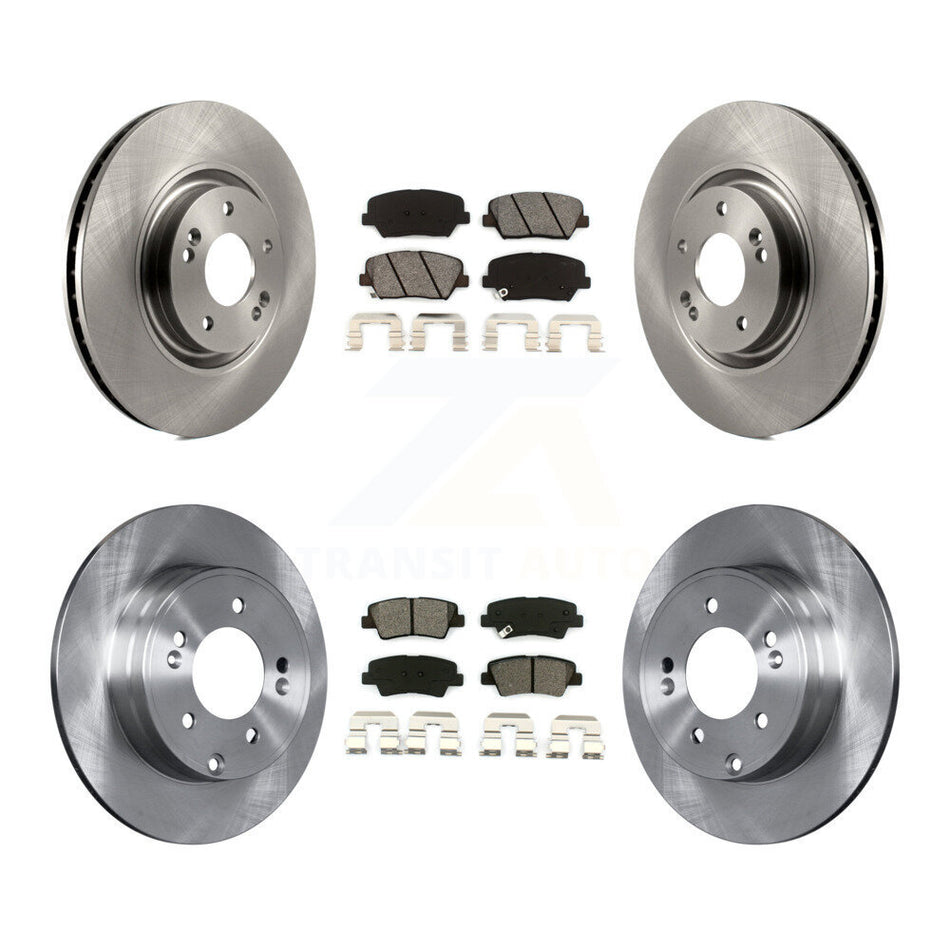 Front Rear Disc Brake Rotors And Semi-Metallic Pads Kit For Hyundai Azera K8S-101462