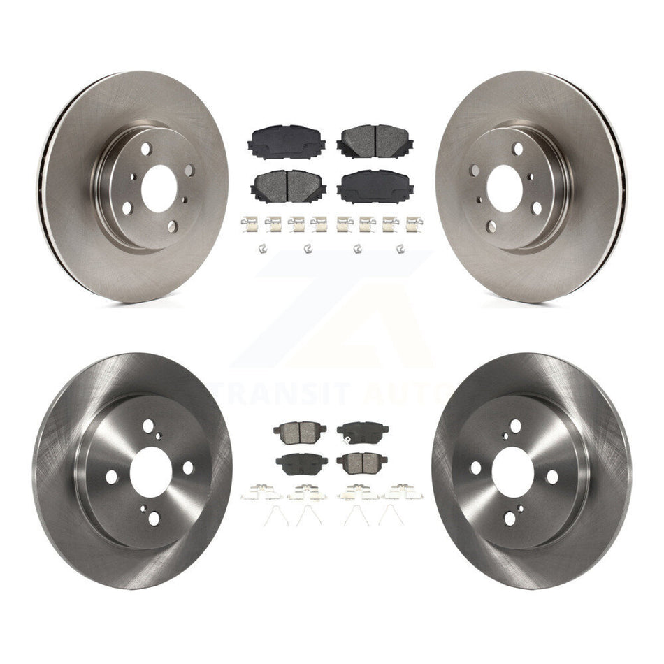 Front Rear Disc Brake Rotors And Semi-Metallic Pads Kit For Toyota Yaris K8S-101476