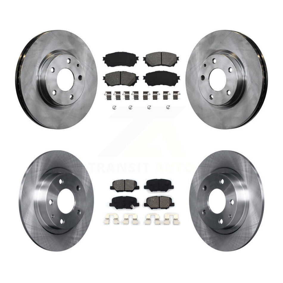 Front Rear Disc Brake Rotors And Semi-Metallic Pads Kit For Mazda 6 K8S-101481