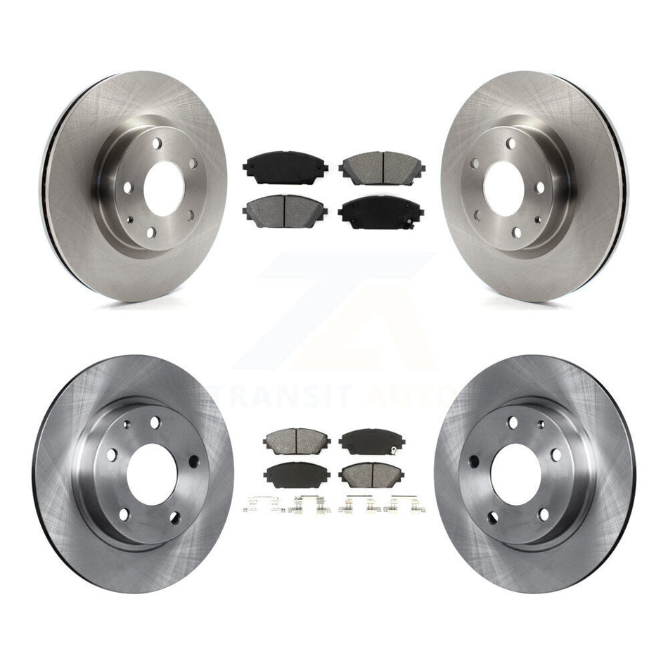 Front Rear Disc Brake Rotors And Semi-Metallic Pads Kit For Mazda 3 Sport 2.5L K8S-101495