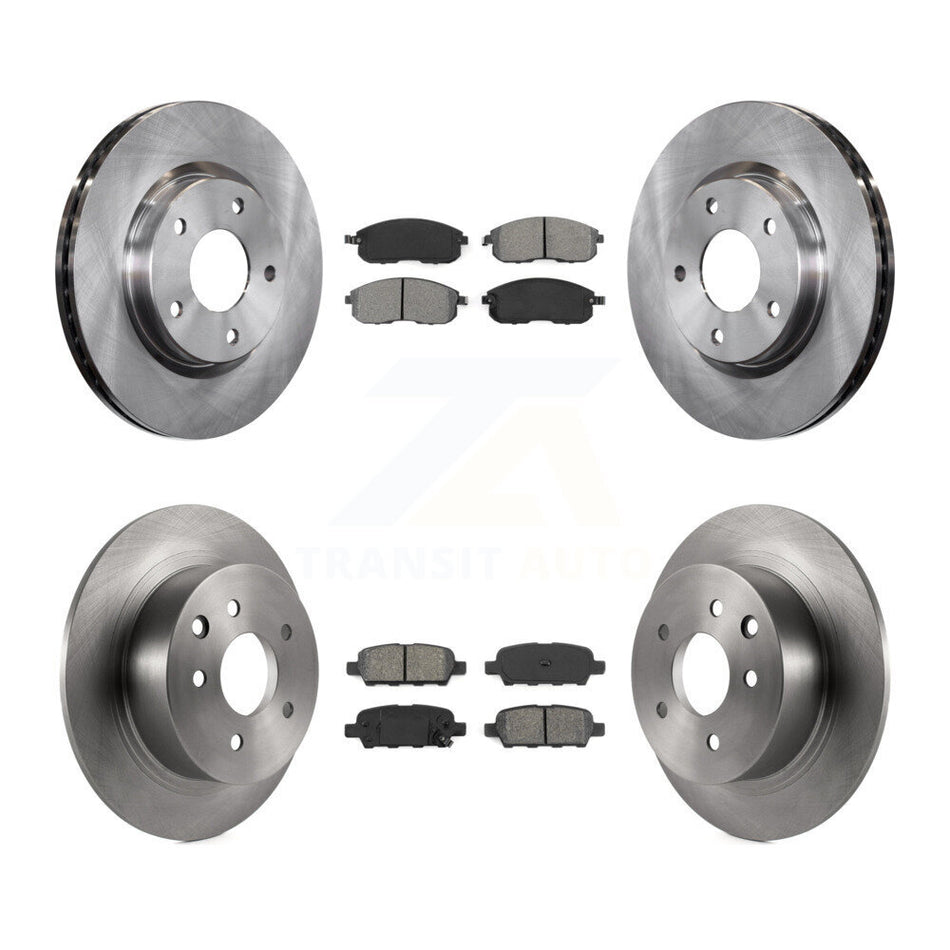 Front Rear Disc Brake Rotors And Semi-Metallic Pads Kit For Nissan Sentra K8S-101498