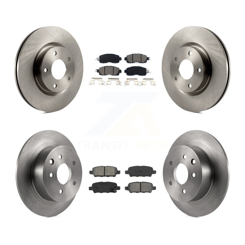 Front Rear Disc Brake Rotors And Semi-Metallic Pads Kit For Nissan Altima K8S-101506
