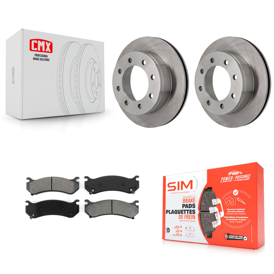 Rear Disc Brake Rotors And Semi-Metallic Pads Kit For Chevrolet Silverado 2500 HD GMC Sierra 3500 Classic Suburban Yukon XL Avalanche K8S-101520