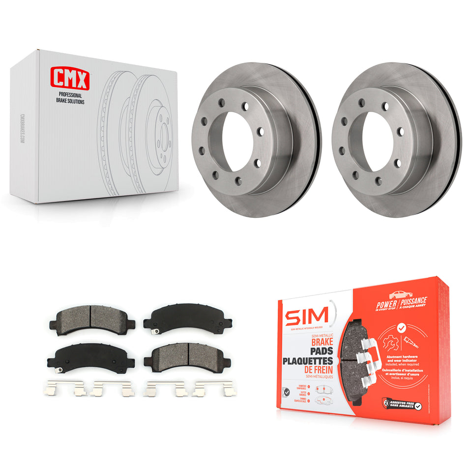 Rear Disc Brake Rotors And Semi-Metallic Pads Kit For Chevrolet Express 3500 2500 GMC Savana K8S-101521
