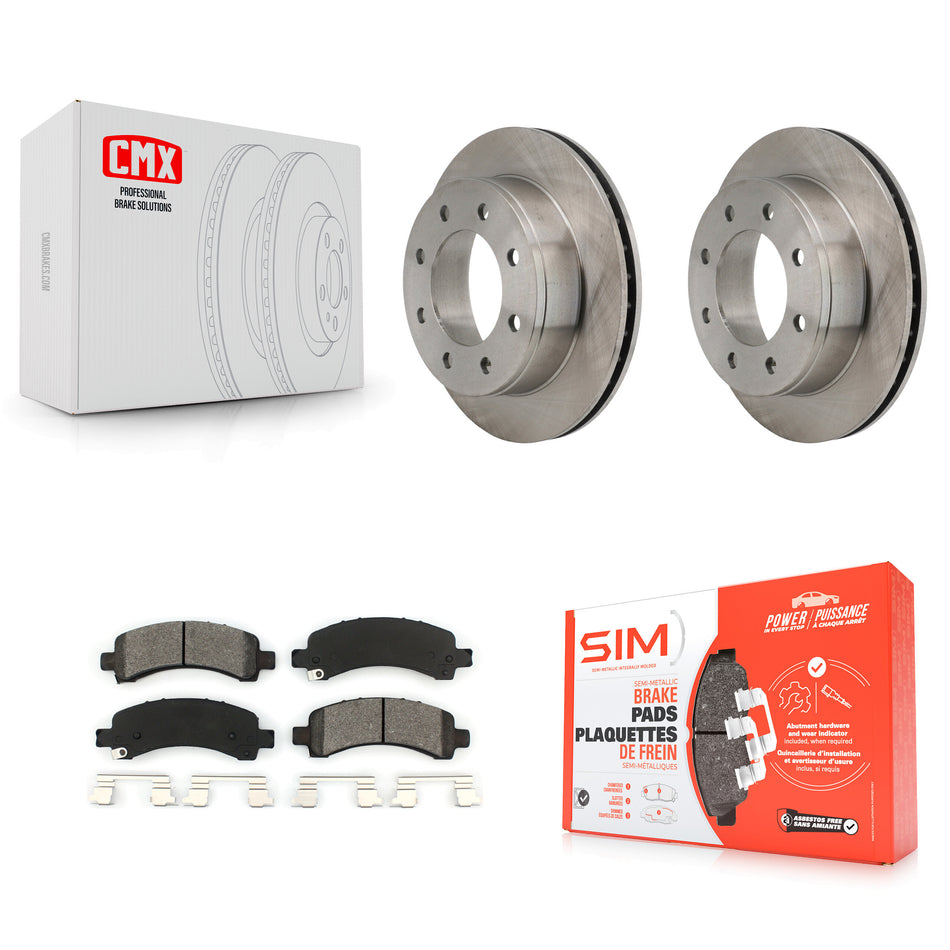 Rear Disc Brake Rotors And Semi-Metallic Pads Kit For Chevrolet Express 2500 GMC 3500 Savana K8S-101523
