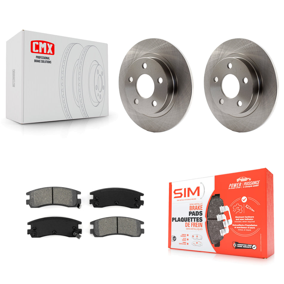Rear Disc Brake Rotors And Semi-Metallic Pads Kit For Buick LeSabre Park Avenue Pontiac Bonneville Oldsmobile Aurora Cadillac Eldorado K8S-101524