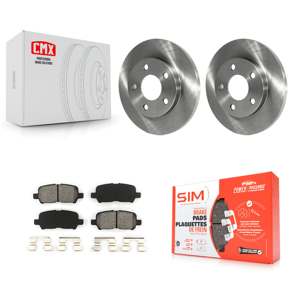 Rear Disc Brake Rotors And Semi-Metallic Pads Kit For Chevrolet Impala Pontiac Grand Prix Buick LaCrosse Limited Allure K8S-101538