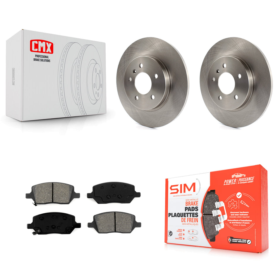 Rear Disc Brake Rotors And Semi-Metallic Pads Kit For 2005-2005 Chevrolet Uplander Pontiac Montana Buick Terraza Saturn Relay K8S-101543